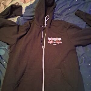 WWE Black Zip Up Sweater